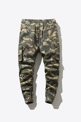 Camouflage Drawstring Waist Joggers